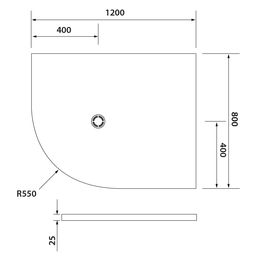 Polysan Flexia Vaňa z liateho mramoru 120x80x3 cm, R550, pravá 91291 - galéria #1