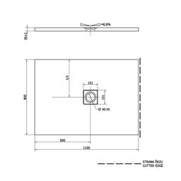 Polysan Flexia Masívna mramorová vaňa 110x80x3 cm 72924 - galéria #3
