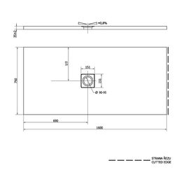 Polysan Flexia Vaňa z liateho mramoru 160x75x3,5 cm 72921 - galéria #3