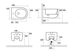 Kerasan Flo Závesný bidet 37x30x54 cm, biely 312301 - galéria #1