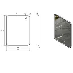 Zrkadlo Sapho Float s LED osvetlením v ráme, 60x80 cm, biele, 22572 - galéria #7