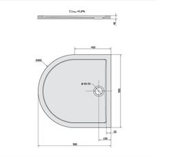 Polysan Klasik Isa Sprchová vanička, 900x900 mm, biela 50511 - galéria #1