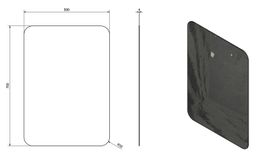 Sapho Ishape Zrkadlo so zaoblenými rohmi 50x70 cm AG457 - galéria #4
