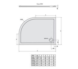 Polysan Klasik Rena Sprchová vanička, 1200x900 mm, ľavá, biela 64611 - galéria #1