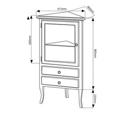 Sapho Retro Rohová skriňa 60x120x47 cm, buk-ľavá 1701 - galéria #6
