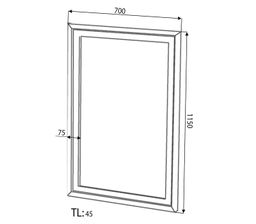 Sapho Retro zrkadlo 70x115 cm, starobiela 1686 - galéria #1