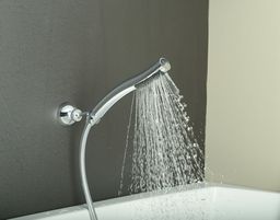 Sapho Ručná sprcha zakrivená 245 mm, čierna/chróm 2503 - galéria #1