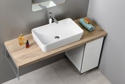 GSI Sand Umývadlo na dosku 60x38 cm, biele ExtraGlaze 903611 - galéria #2