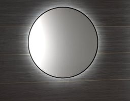 Sapho Sharon Zrkadlo s LED svetlom 80 cm, matná čierna, E28904CI - galéria #3