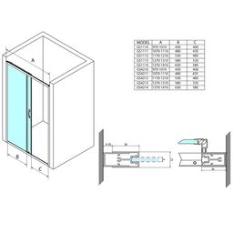 Gelco Sigma Simply Posuvné sprchové dvere 100 cm, chróm/čierne sklo, GS1110 - galéria #3