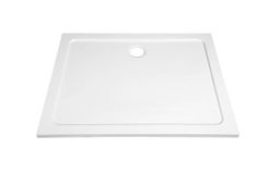 Aqualine Tecmi Sprchová vanička z liateho mramoru, štvorcová 100x80x3 cm PQ10080 - galéria #1