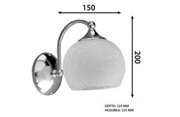 Sapho Verita AU537 Nástenné osvětlenie E27, 15cm, chróm - galéria #6