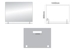 Sapho Wega Zrkadlo 100x80 cm s policou 60092 - galéria #3