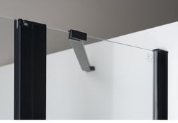 Polysan Zoom Black Sprchové dvere dvojdielne, 120 cm, matná čierna, číre sklo ZL1312B - galéria #2