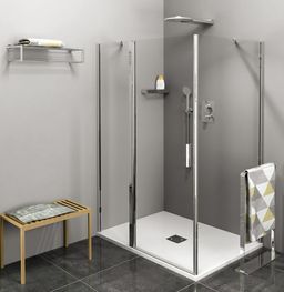 Polysan Zoom Boční pevná stěna 90 cm, čiré sklo/chrom ZL3290 - galéria #1