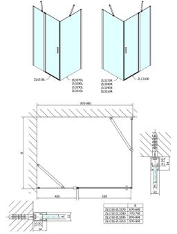 Polysan Zoom Sprchové dvere dvojdielne, 120 cm, chróm, číre sklo ZL1312 - galéria #6