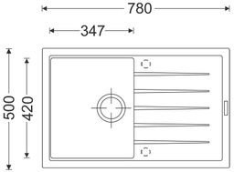 Sinks BEST 780 Marone granitový jednodrez s odkapávačom, ACRBE78050093 - galéria #1