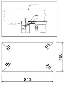 Sinks Amanda 860 Granitový drez s odkapávačom, obojstranný, 86x50cm, truflový, TLAM86050054 - galéria #3