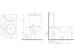 Sapho Kairo WC kombi 36 x 67, biela PC105 - galéria #4
