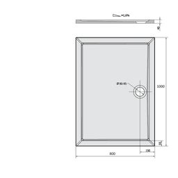 Polysan Klasik Karia Obdĺžniková sprchová vanička z liateho mramoru 100 x 80 cm, biela 45511 - galéria #2