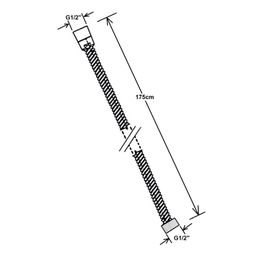 Sprchová hadica Sapho Powerflex 175 cm, nikel FLE10NK - galéria #1