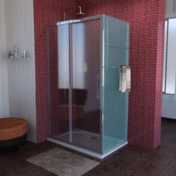 Polysan Lucis Line Sprchové dvere 100 cm, chróm/čierne sklo, DL1015 - galéria #1