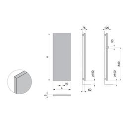 Sapho Magnifica IR137 Radiátor pre vykurovací systém, 60x180,6cm, biely - galéria #2