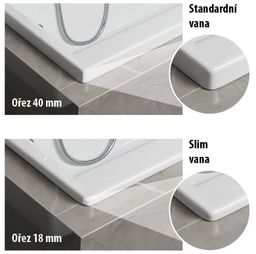 Polysan Marlene Obdĺžniková vaňa Slim 170x80 cm, biela 72403S - galéria #1