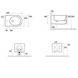 Kerasan Nolita Závesný bidet 35x33x55 cm, čierny matný 532531 - galéria #2