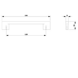 Aqualine Pili Handle 12,8 cm, čierna matná 10096 - galéria #1