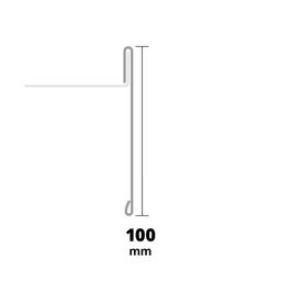 Krycia lišta pre 2cm obkladačky, nerezová oceľ, dĺžka 2,5 m, výška 100 mm - galéria #2