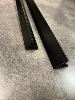 Sprchová vanička chemická nerezová oceľ komaxit čierna 10/1500 pravá - galéria #2