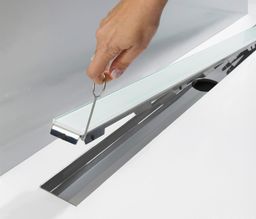 Mriežka Tece Drainline 80 cm, leštená nerezová oceľ, štvorcová 600850 - galéria #1