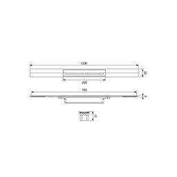 Tece Drainprofile Sprchový profil 120 cm, brúsené ružové zlato 671203 - galéria #1