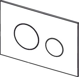 Tece Loop Plastové ovládacie tlačidlo dvojčinné matné čierne 9240925 - galéria #1