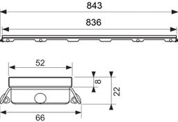 Tece Drainline Skleněný rošt 90 cm, saténová černá 600994 - galéria #1