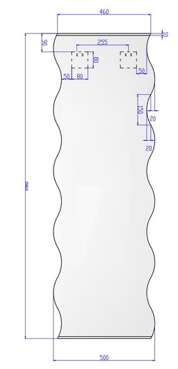Amirro Joker Zrkadlo 50 x 150 cm vlna s fazetou, 150-500 - galéria #2