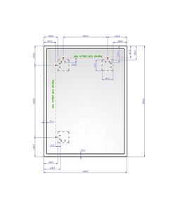 EBS Venia Zrkadlo 60 x 80 cm s pieskovaným okrajom osvetleným LED - galéria #2