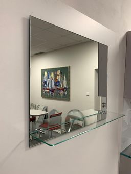 Amirro Pure Shelf Zrkadlo s lešteným okrajom a policou 60x50 cm, 410-778 - galéria #1