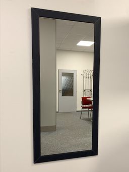 Amirro Uno Anthracite Hranaté zrkadlo 70 x 150 cm s lamelami v čiernej antracitovej farbe 411-132 - galéria #1