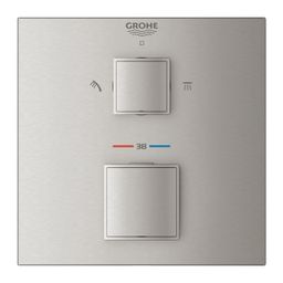 Grohe Grohtherm Cube Termostatická podomietková batéria pre dva vývody, supersteel 24154DC0 - galéria #2