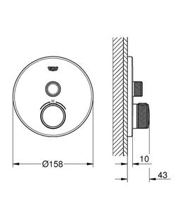 Grohe Grohtherm SmartControl Sprchová termostatická batéria, kartáčovaná Warm Sunset 29118DL0 - galéria #1