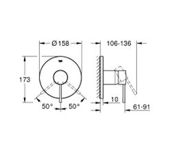 Grohe Profi Essence Jednopáková sprchová batéria, bez telesa, chróm 24168001 - galéria #2