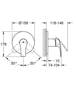 Grohe Profi Eurosmart Jednopáková umývadlová batéria, chróm 24042003 - galéria #4