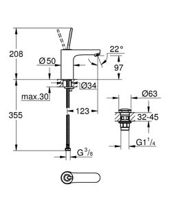 Grohe Get Joy Umývadlová stojanková batéria s výtokom Chrome 23800000 - galéria #1
