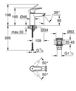 Grohe Start Páková umývadlová batéria s výtokom chróm 23550002 - galéria #4