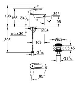 Grohe Start Páková umývadlová batéria s výtokom chróm 23551002 - galéria #4
