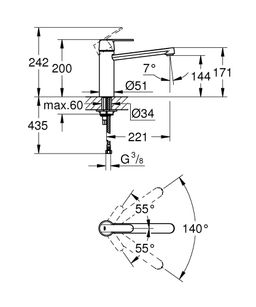 Grohe Get Sink páková umývadlová batéria chróm 30196000 - galéria #1