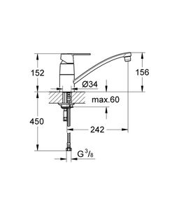 Grohe Get Sink páková umývadlová batéria chróm 32891000 - galéria #1