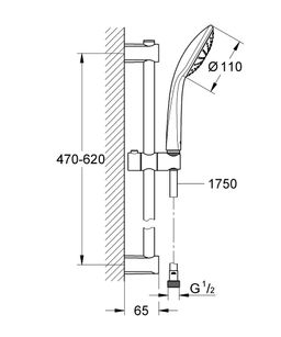 Grohe Vitalio Joy Súprava sprchovej hlavice, chróm 27322000 - galéria #1